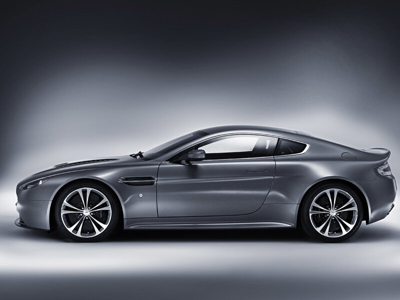 silver aston martin sports car