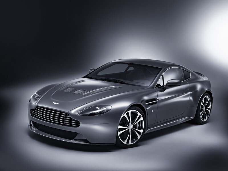 silver aston martin sports car