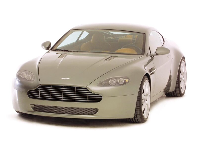 silver aston martin sports car