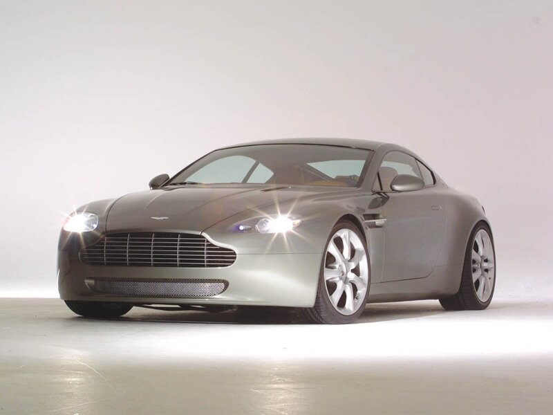 silver aston martin sports car