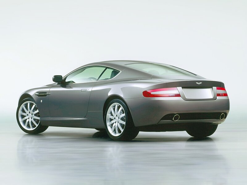 silver aston martin sports car