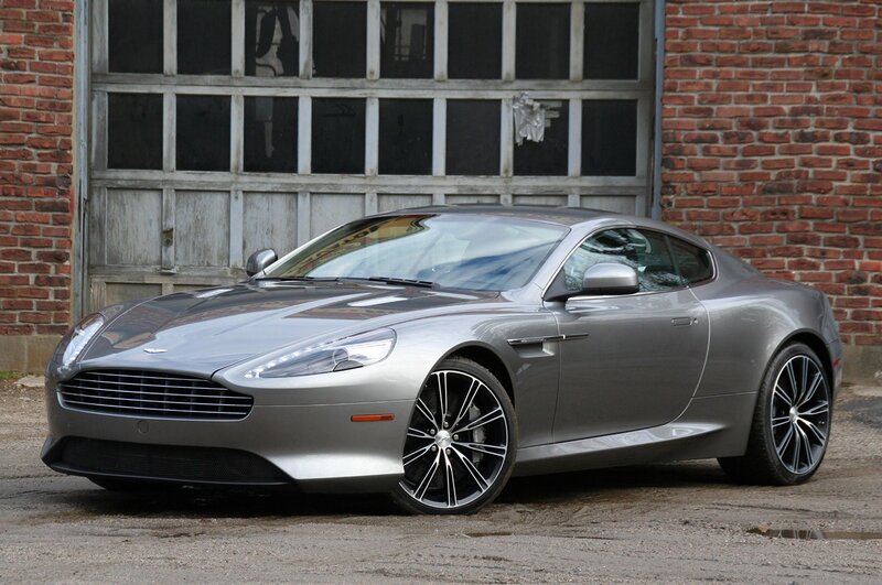 silver aston martin sports car
