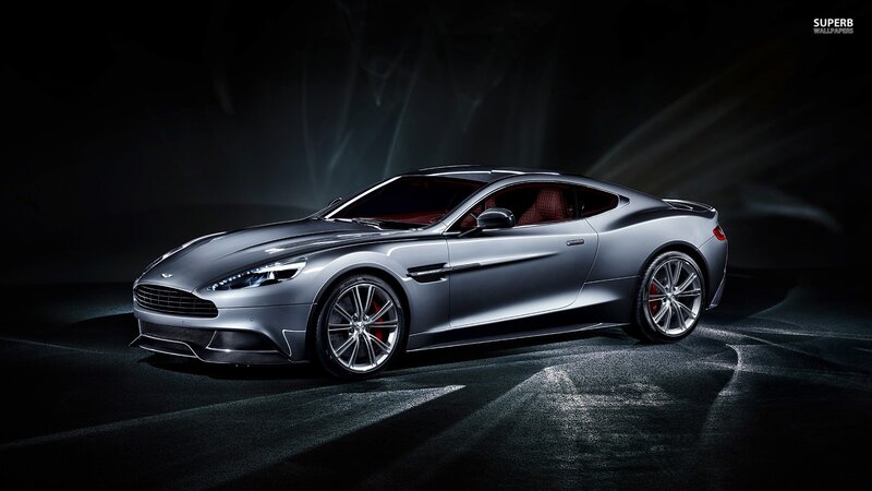 silver aston martin sports car