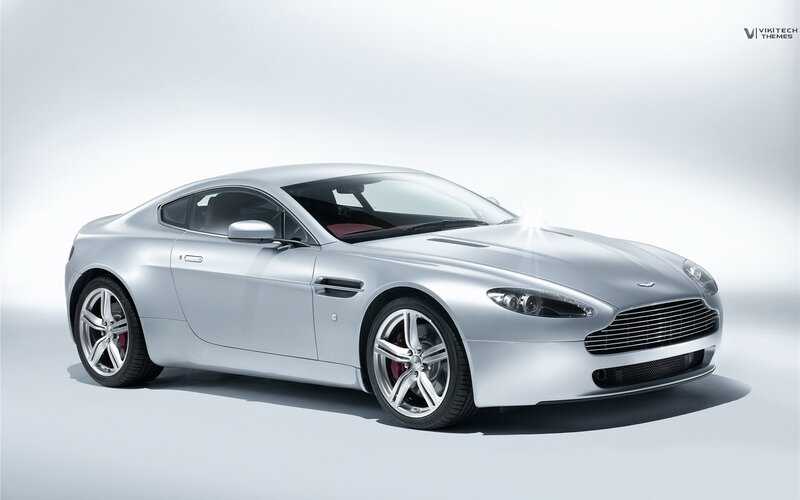 silver aston martin sports car