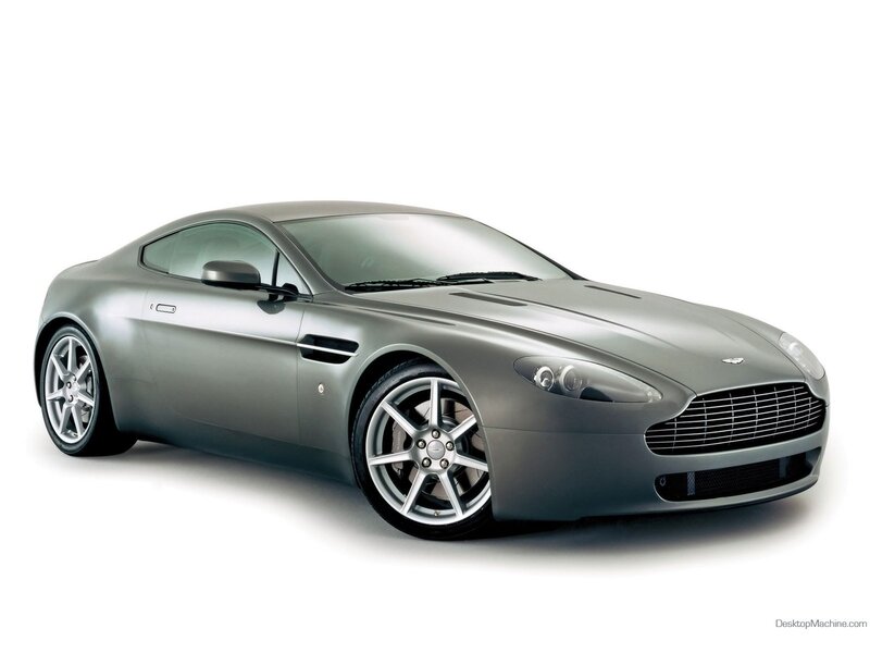silver aston martin sports car
