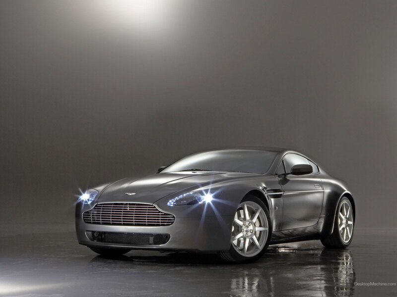 silver aston martin sports car
