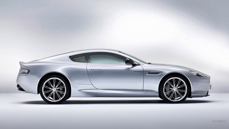 silver aston martin sports car