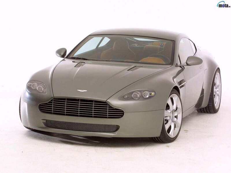 silver aston martin sports car