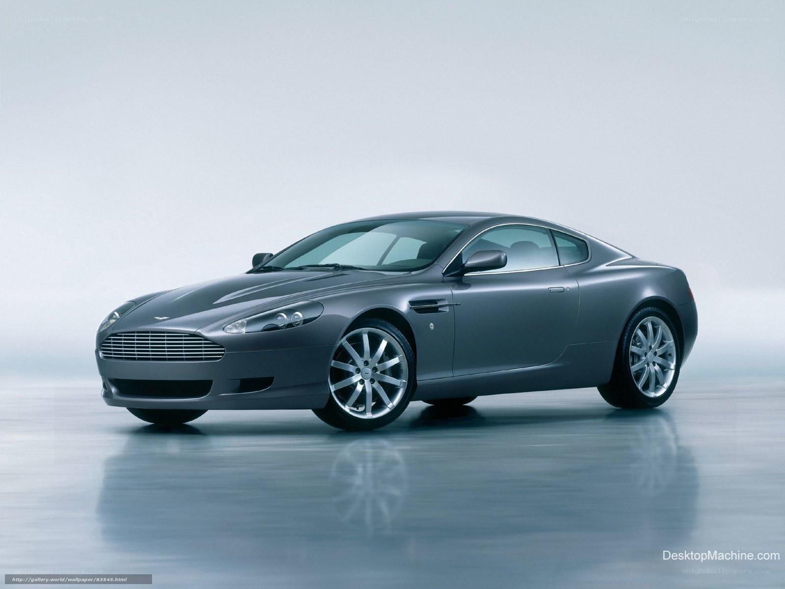 silver aston martin sports car