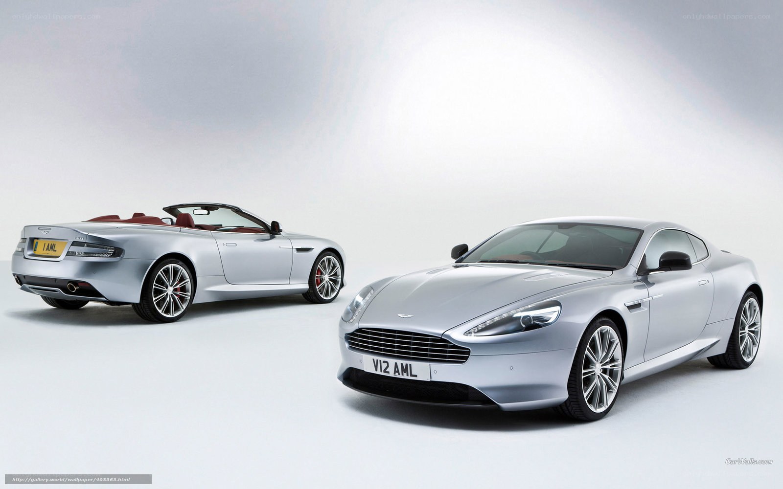 Silver Aston Martin V12 models