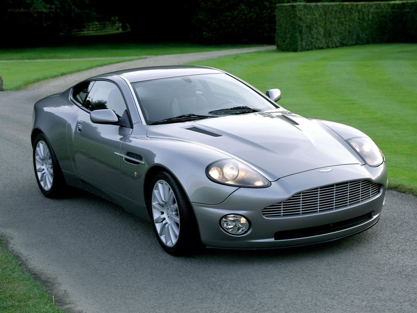 Silver Aston Martin V12 Vantage