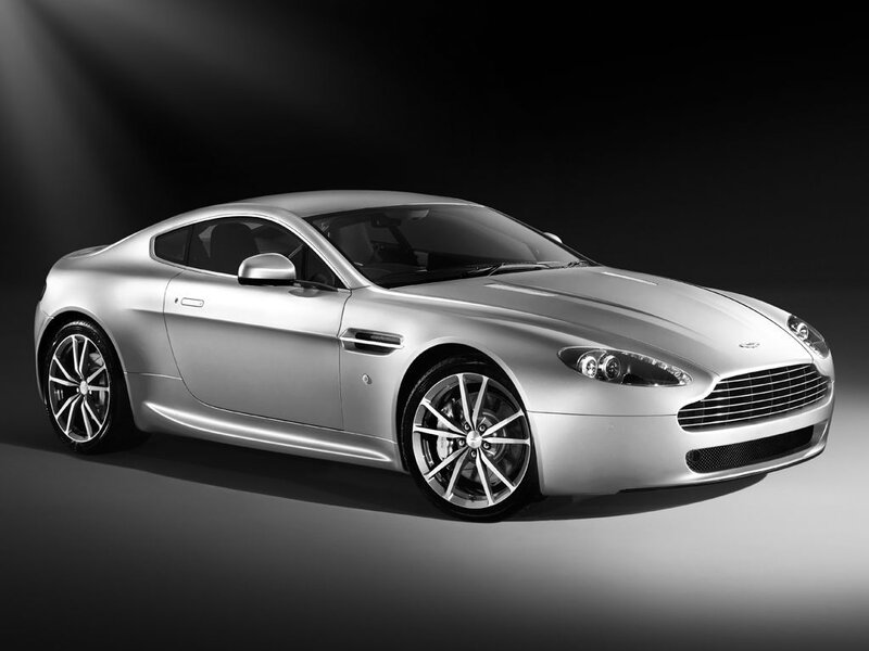 silver aston martin v8 coupe