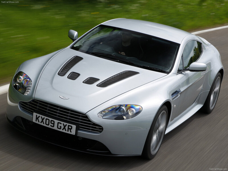 silver aston martin v8 vantage