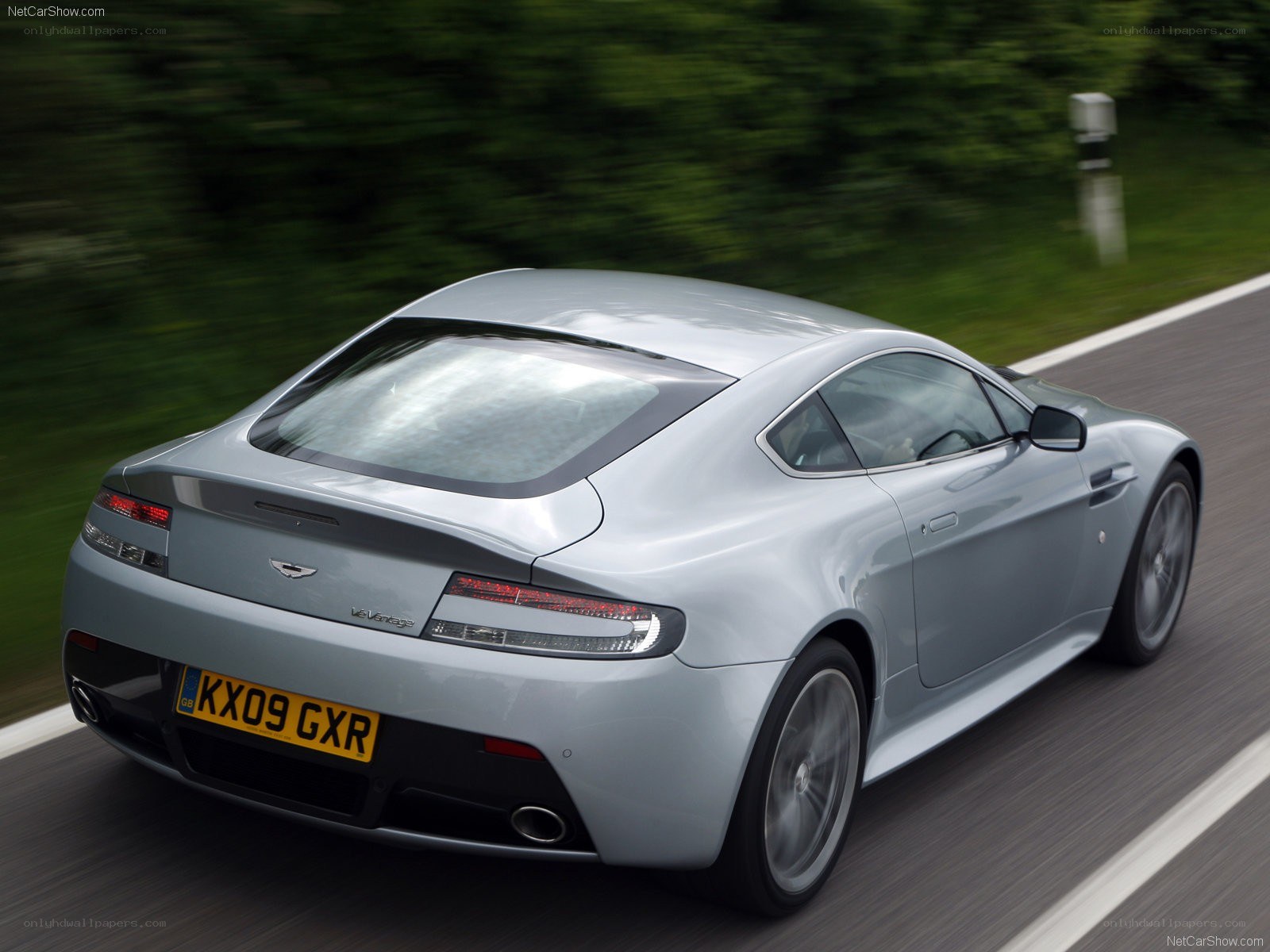 silver aston martin v8 vantage