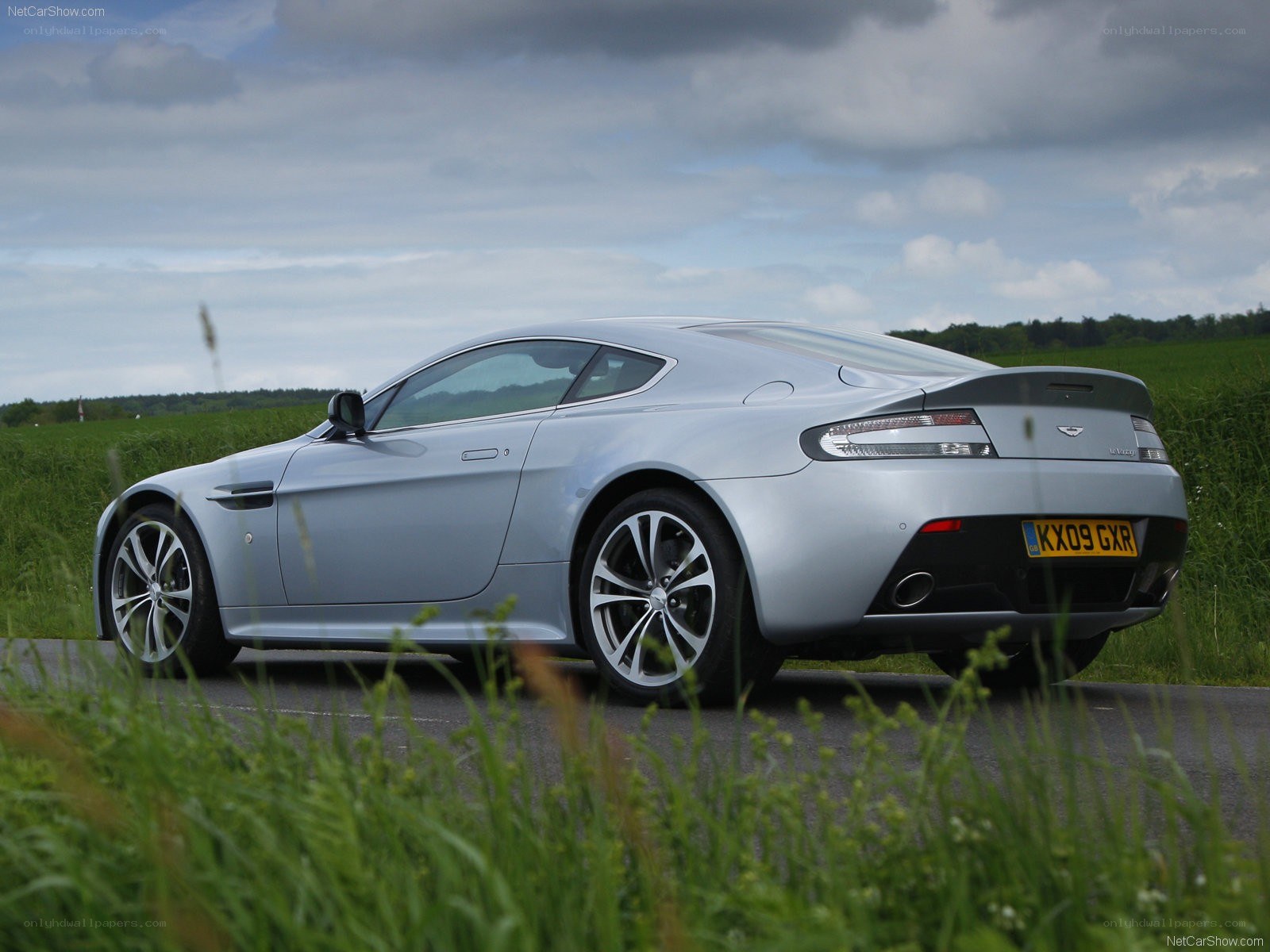 silver aston martin v8 vantage