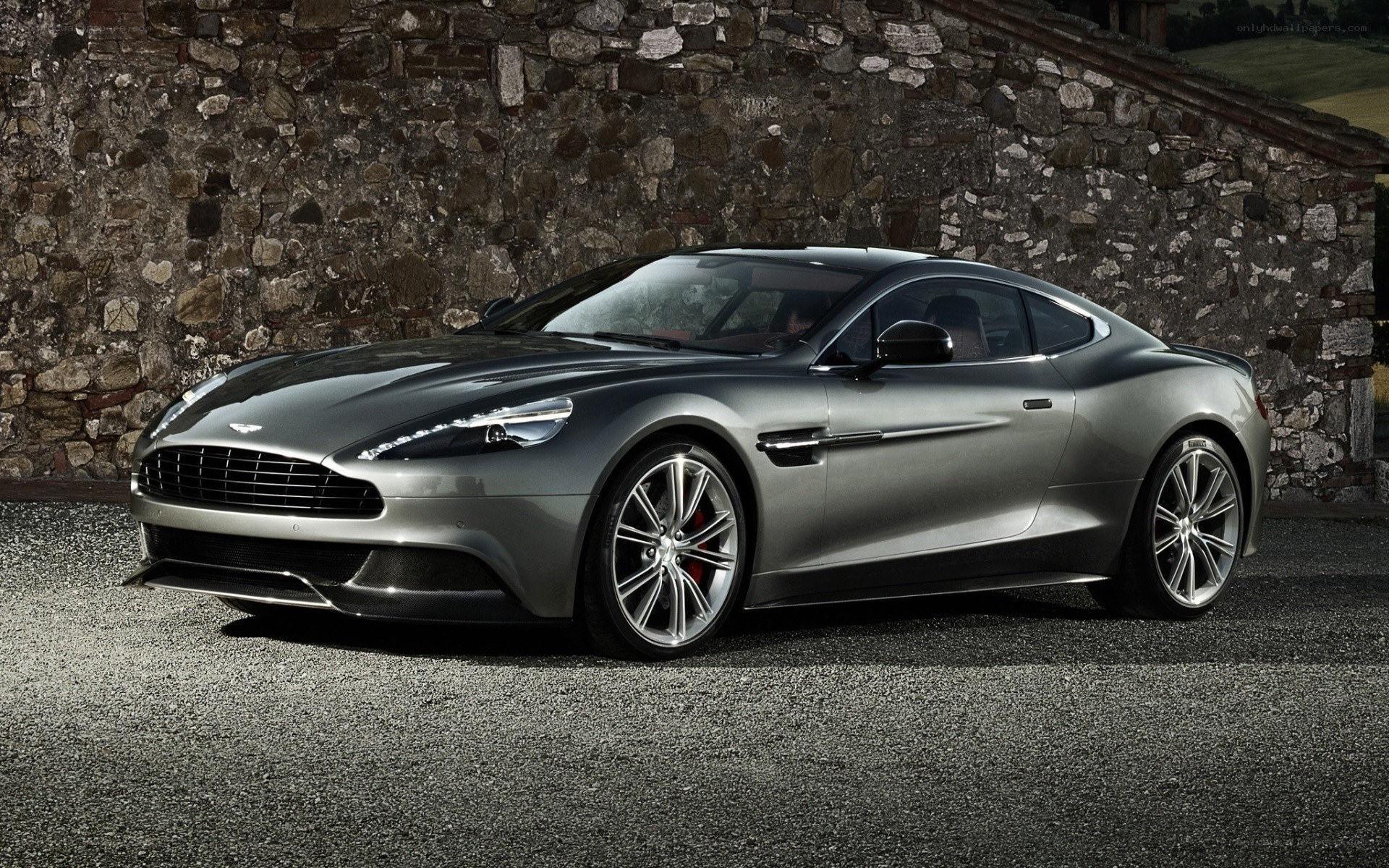silver aston martin vantage