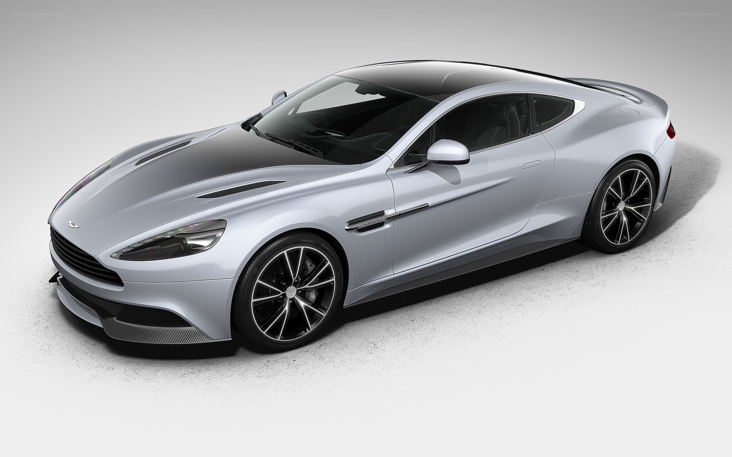 silver aston martin vantage