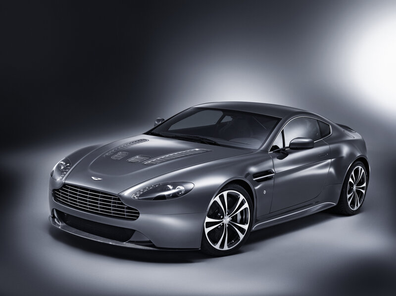 Silver Aston Martin Vantage — Gray