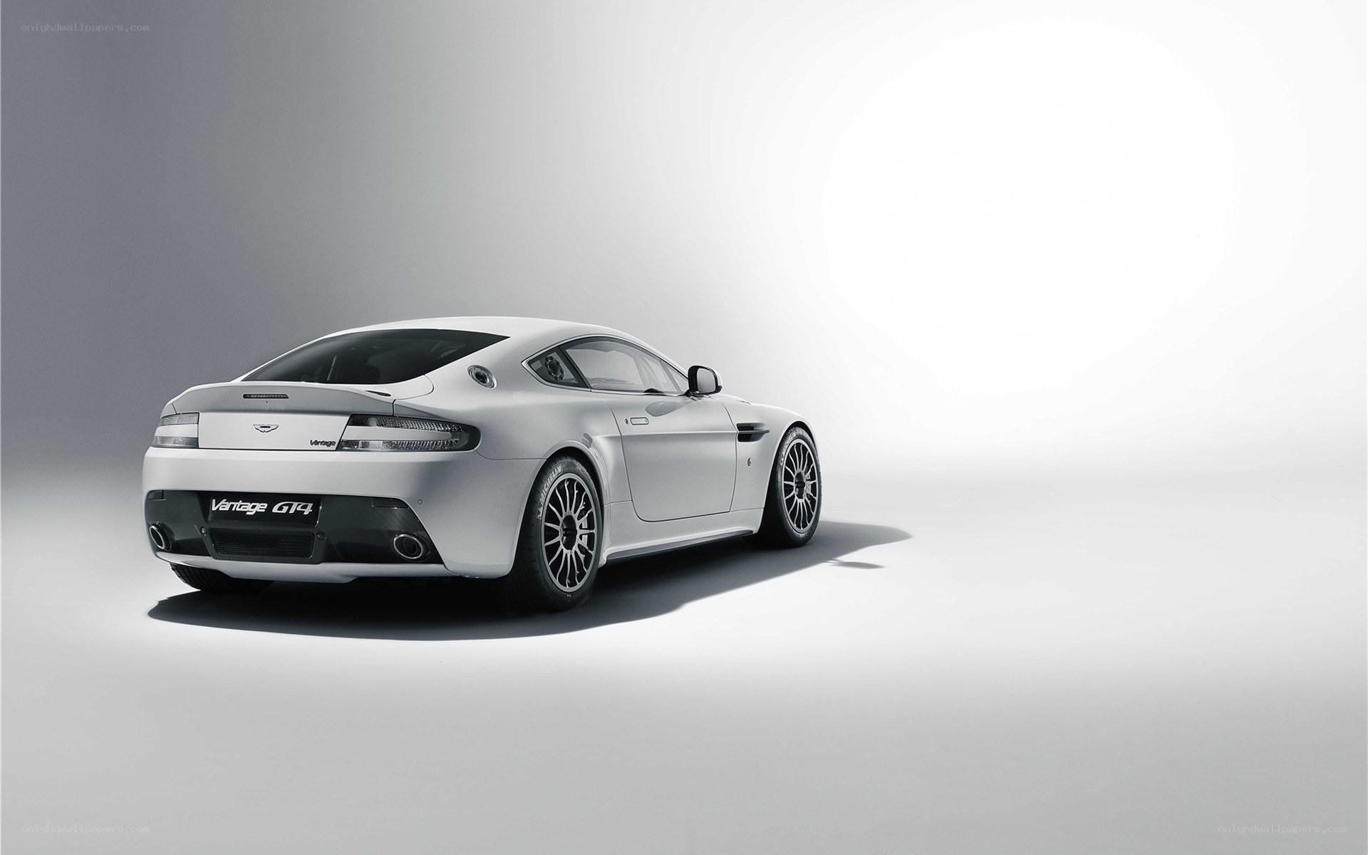 Silver Aston Martin Vantage GTS