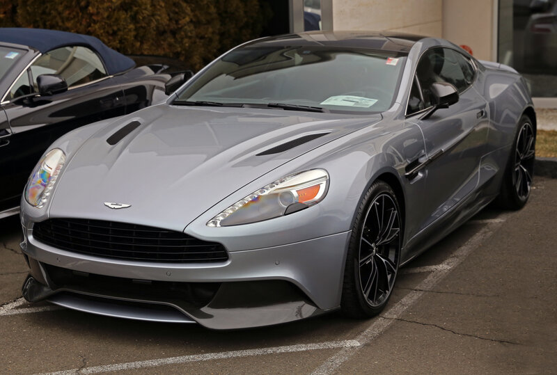 silver aston martin vantage