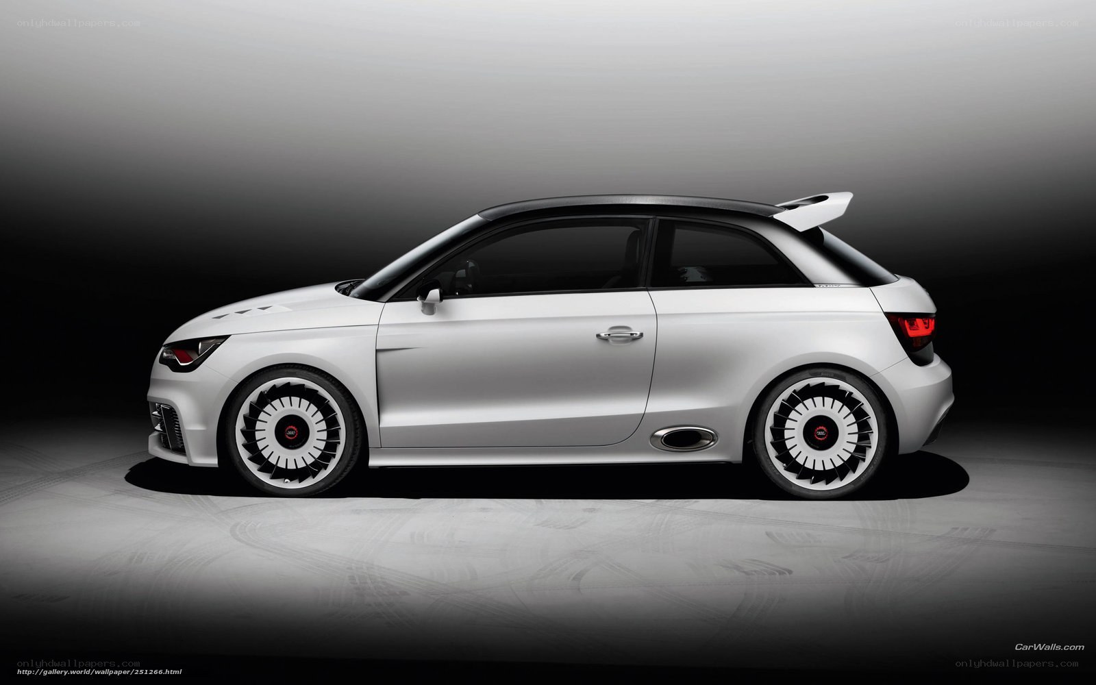 silver audi a1 concept car