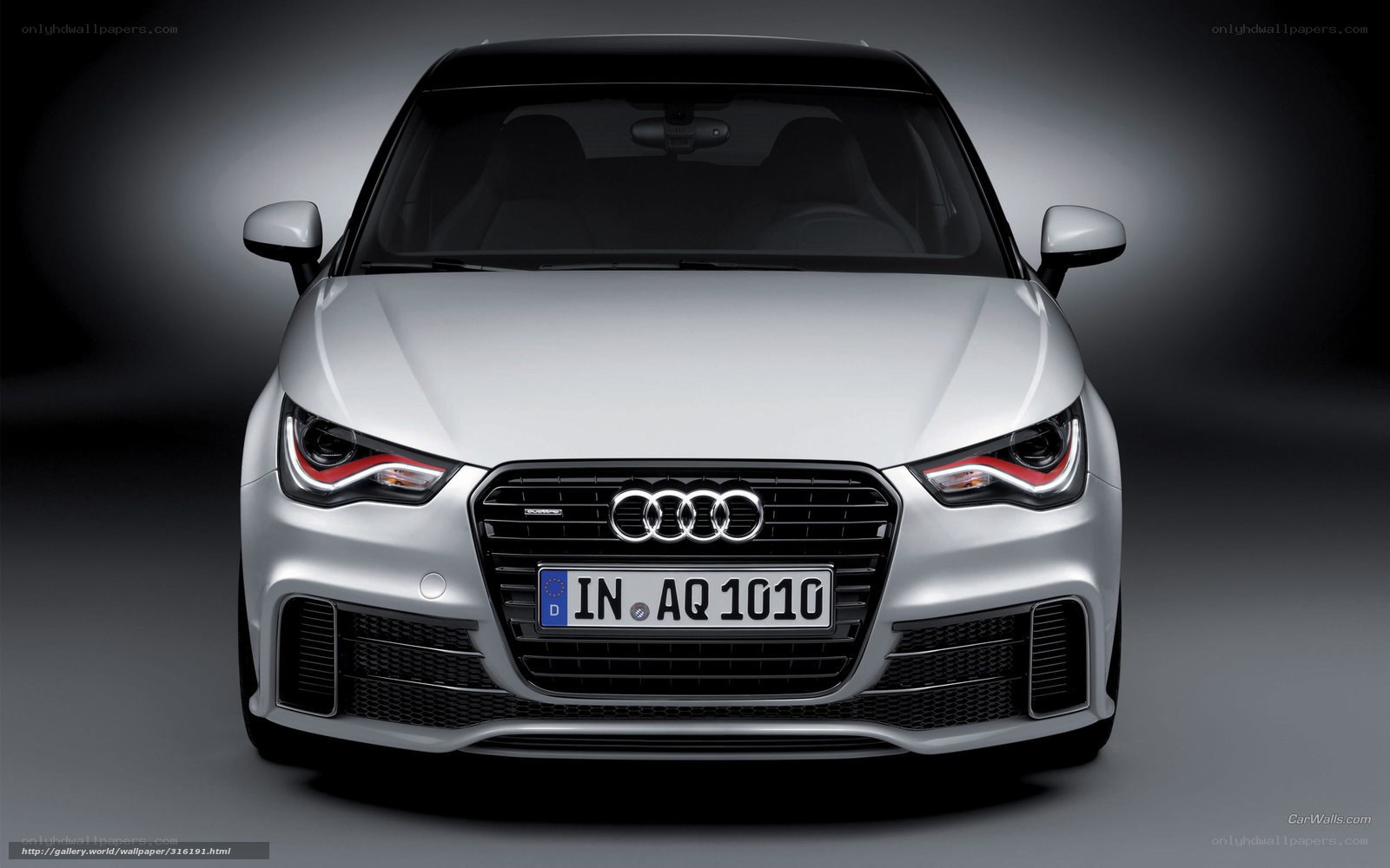 silver audi a1 front view