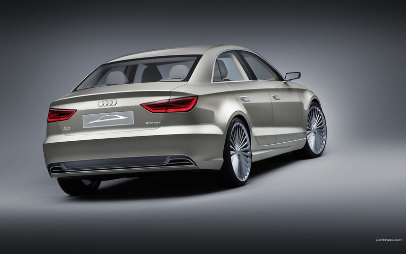 Silver Audi A3 E-tron — Dramatic