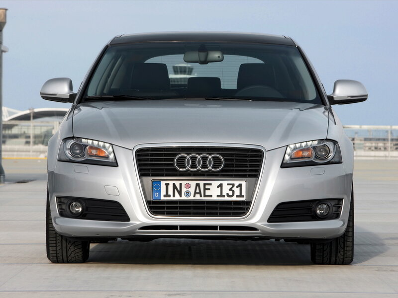 silver audi a3 front view