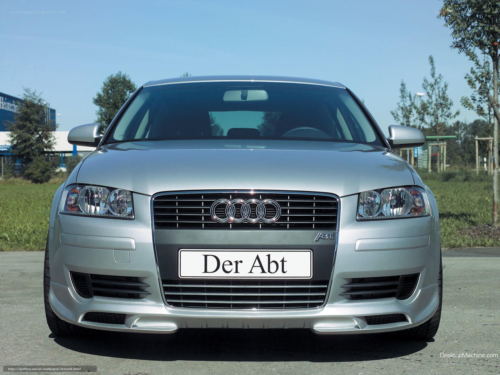 silver audi a3 front view