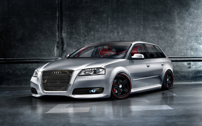 Silver Audi A3 Hatchback — Dramatic