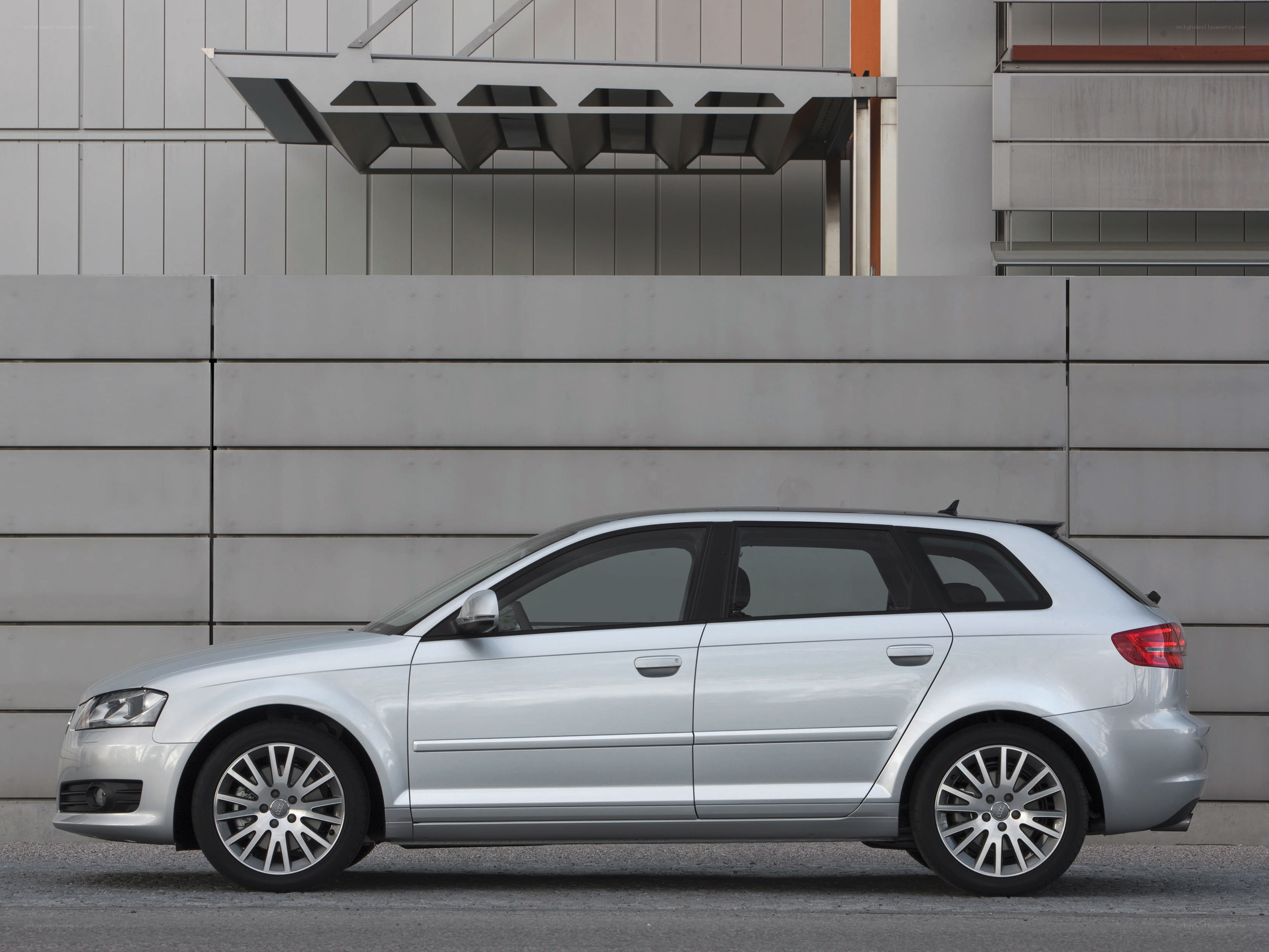 silver audi a3 station wagon