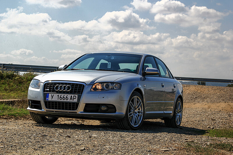 Silver Audi A4 Sedan — Outdoor