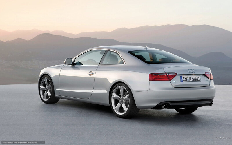 Silver Audi A5 Coupe — Serene, Sunset, Photograph