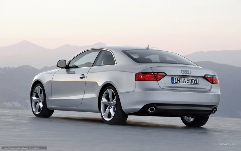 Silver Audi A5 Coupe — Serene, Sunset