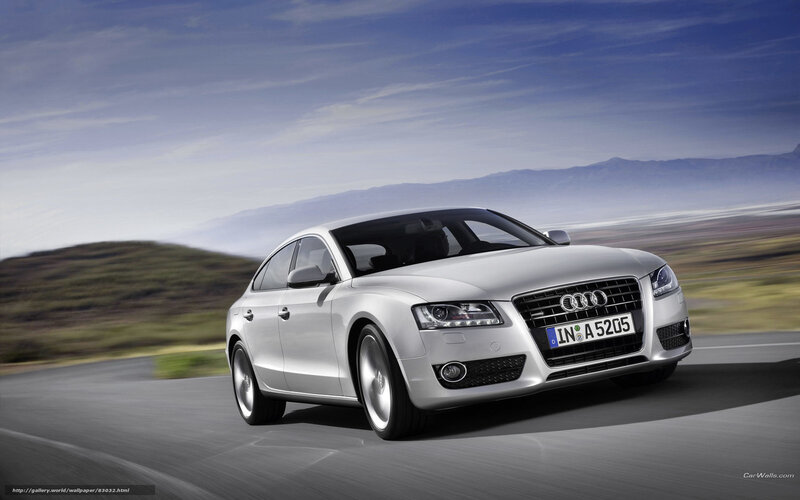 Silver Audi A5 in motion