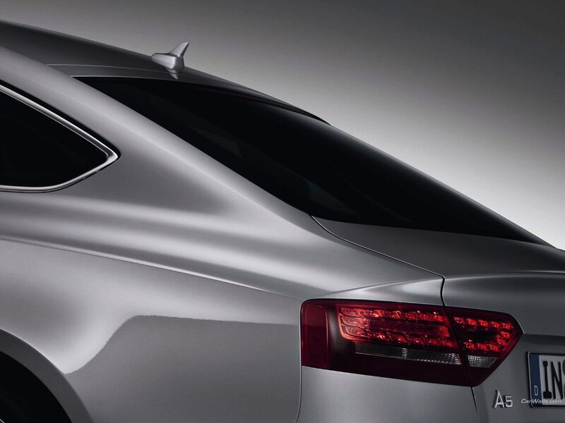 silver audi a5 rear view