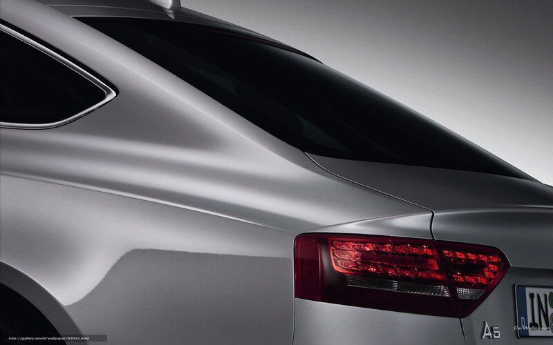 silver audi a5 rear view