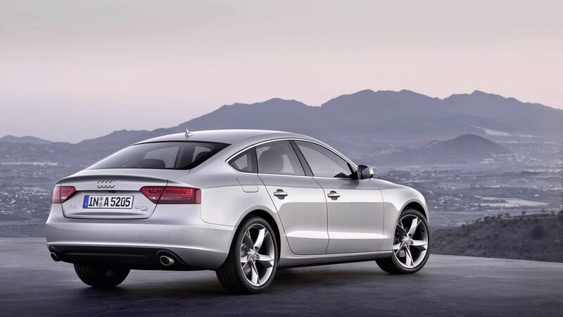 silver audi a5 sedan