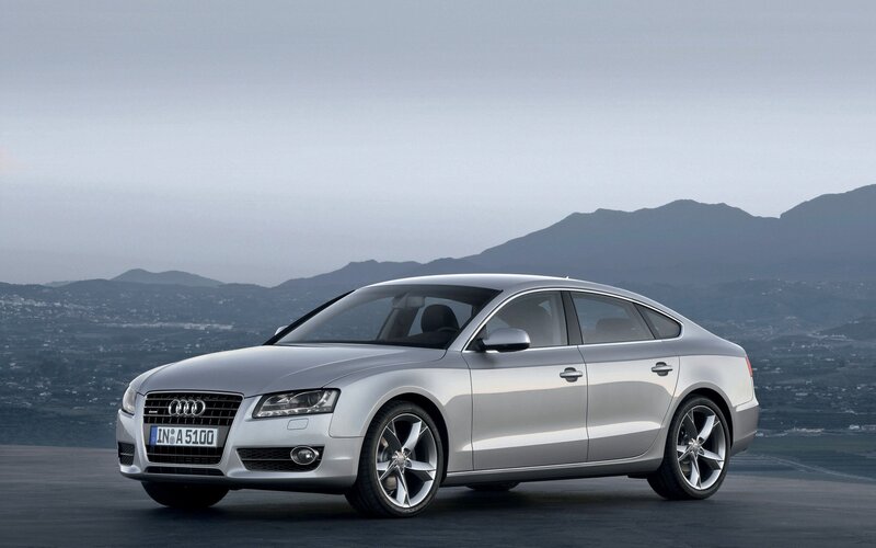 silver audi a5 sedan