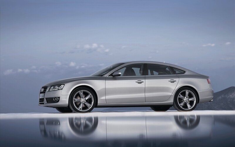 silver audi a5 sedan