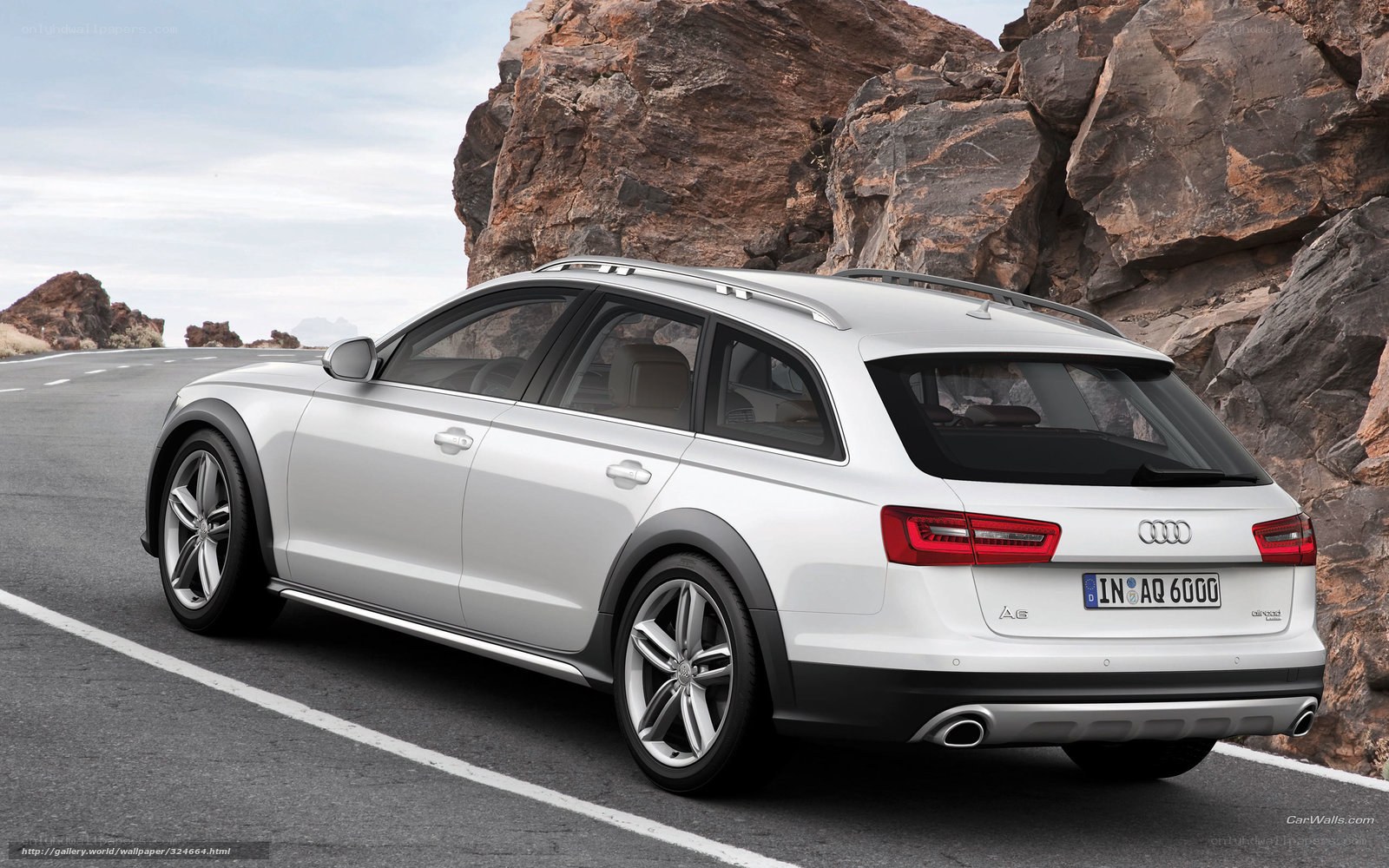 silver audi a6 allroad on road