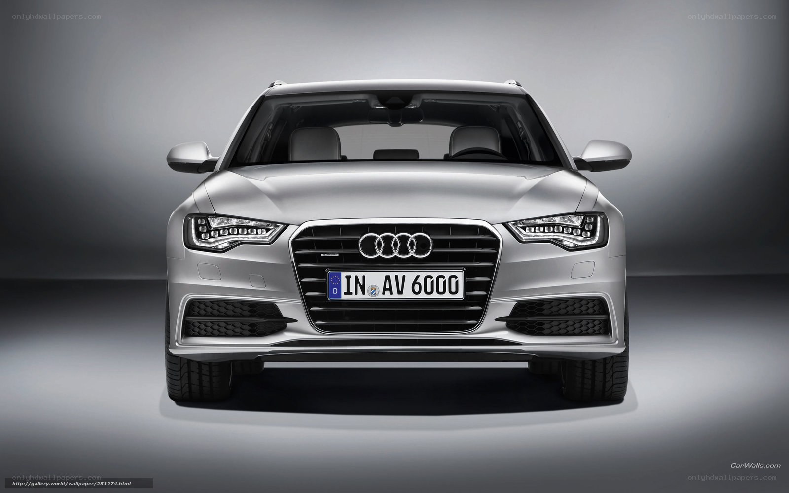 Silver Audi A6 front view