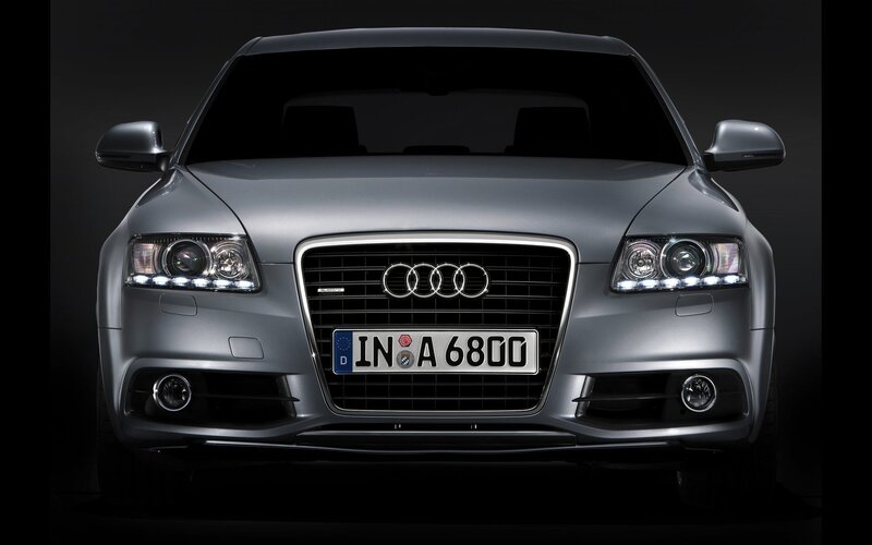 silver audi a6 front view
