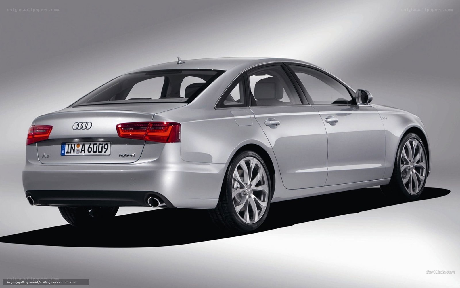 silver audi a6 hybrid sedan