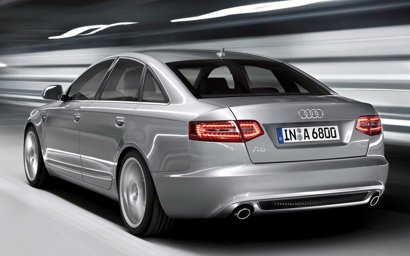 silver audi a6 in motion