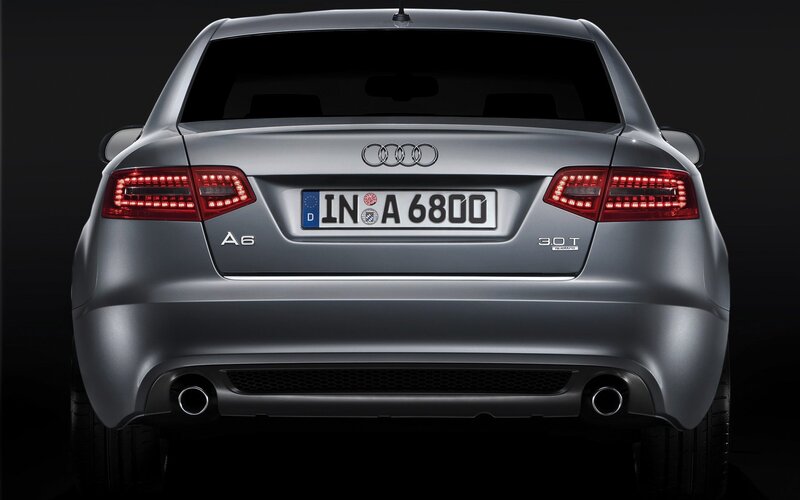 silver audi a6 rear view