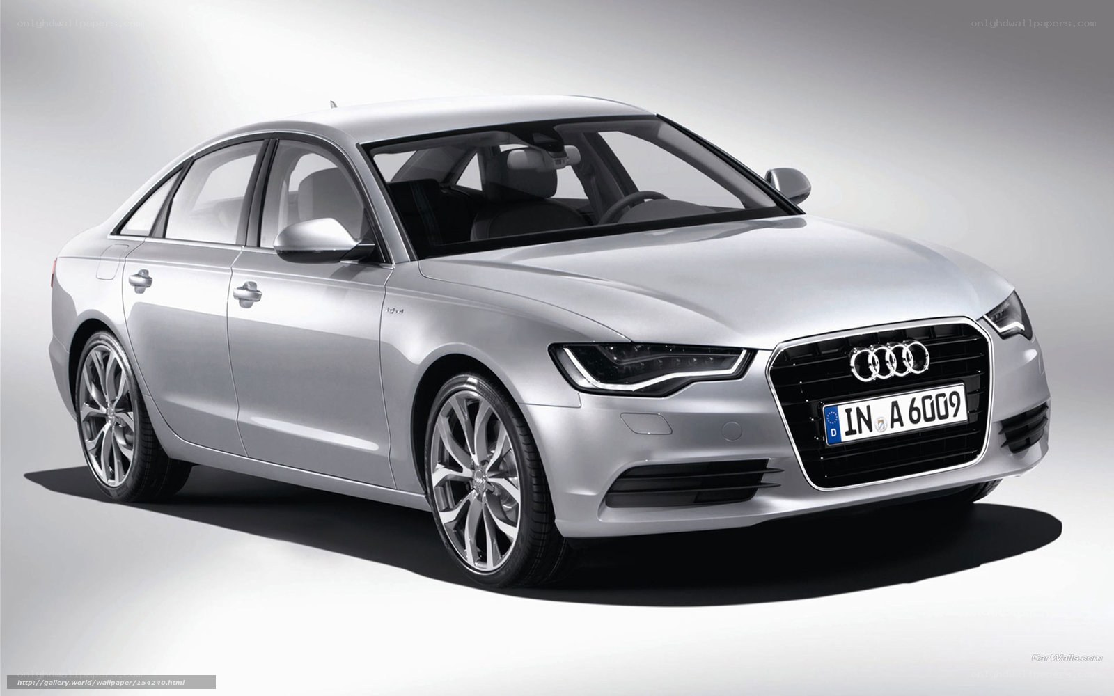 Silver Audi A6 sedan