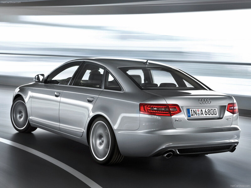Silver Audi A6 Sedan — Dynamic, Photograph, Car, Road, Tunnel