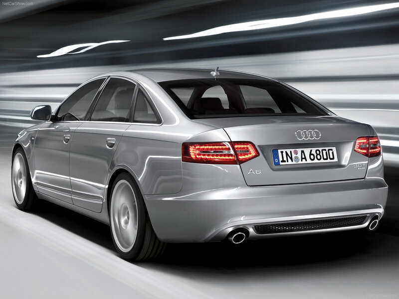 Silver Audi A6 Sedan — Dynamic, Photograph, Car, Taillights