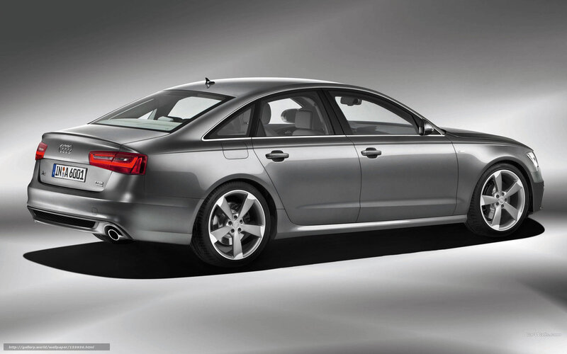 Silver Audi A6 Sedan — Gray, Dramatic, Photograph